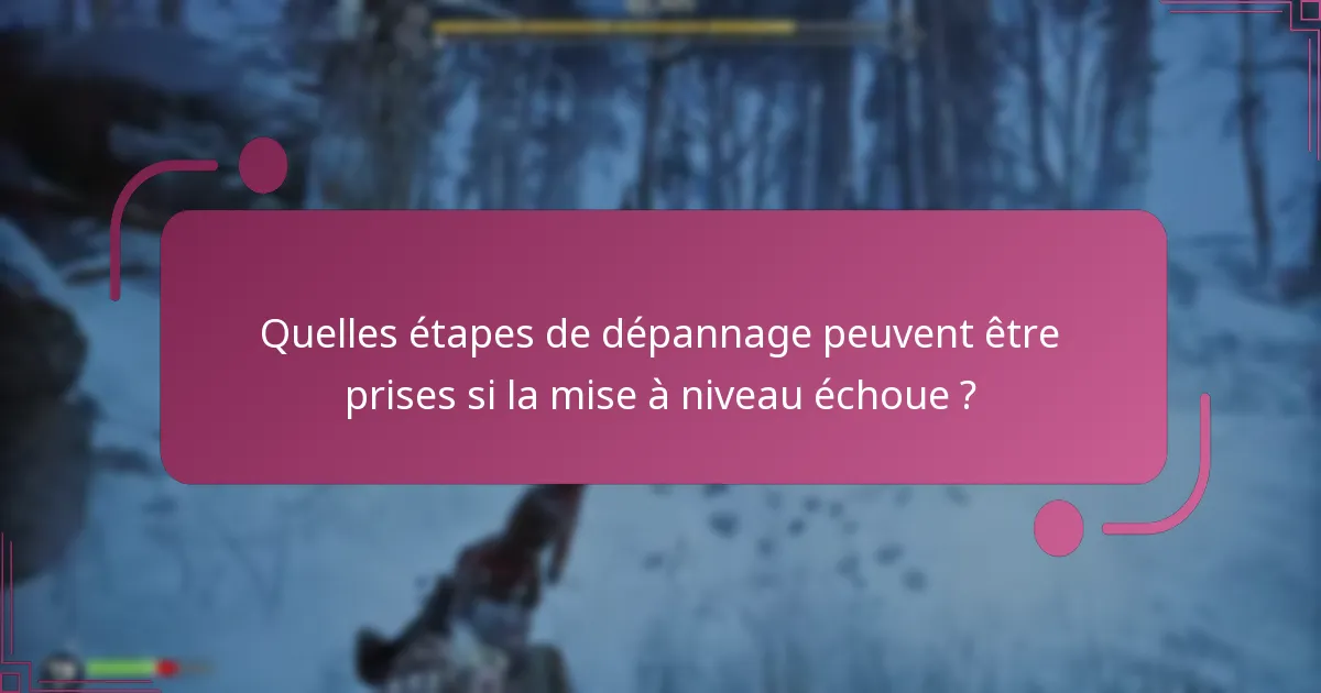Quels sont les critères d’éligibilité pour la mise à niveau ?