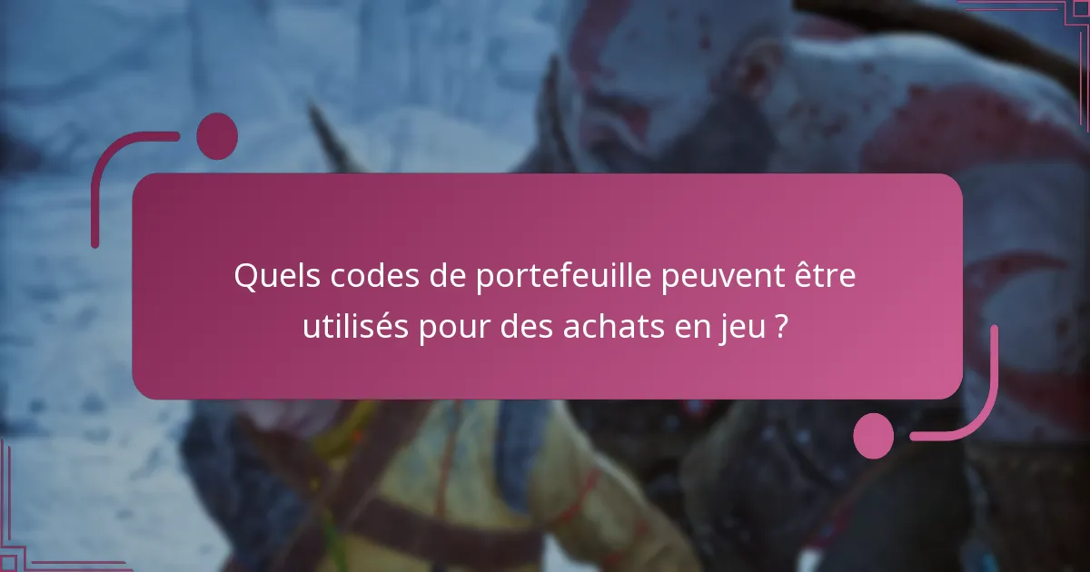 Quand puis-je utiliser des codes de portefeuille pour des promotions dans God of War Ragnarok ?